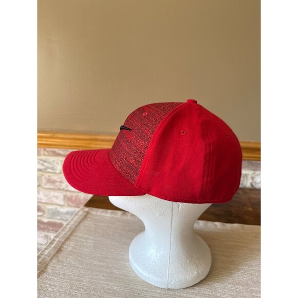 Nike Red & Black Swoosh Elastic One Size Hat Golf Classic 99 - Picture 5 of 16